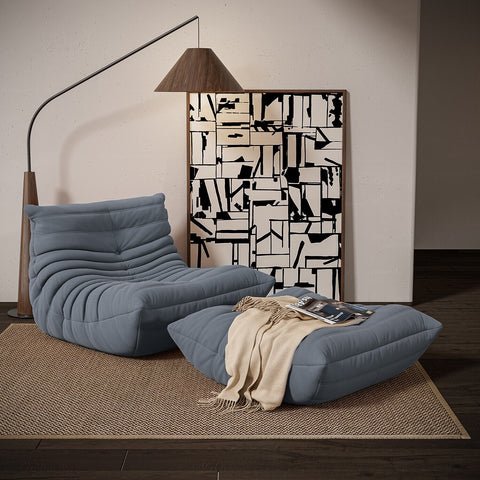 Modern Lazy Sofa With Ottoman
